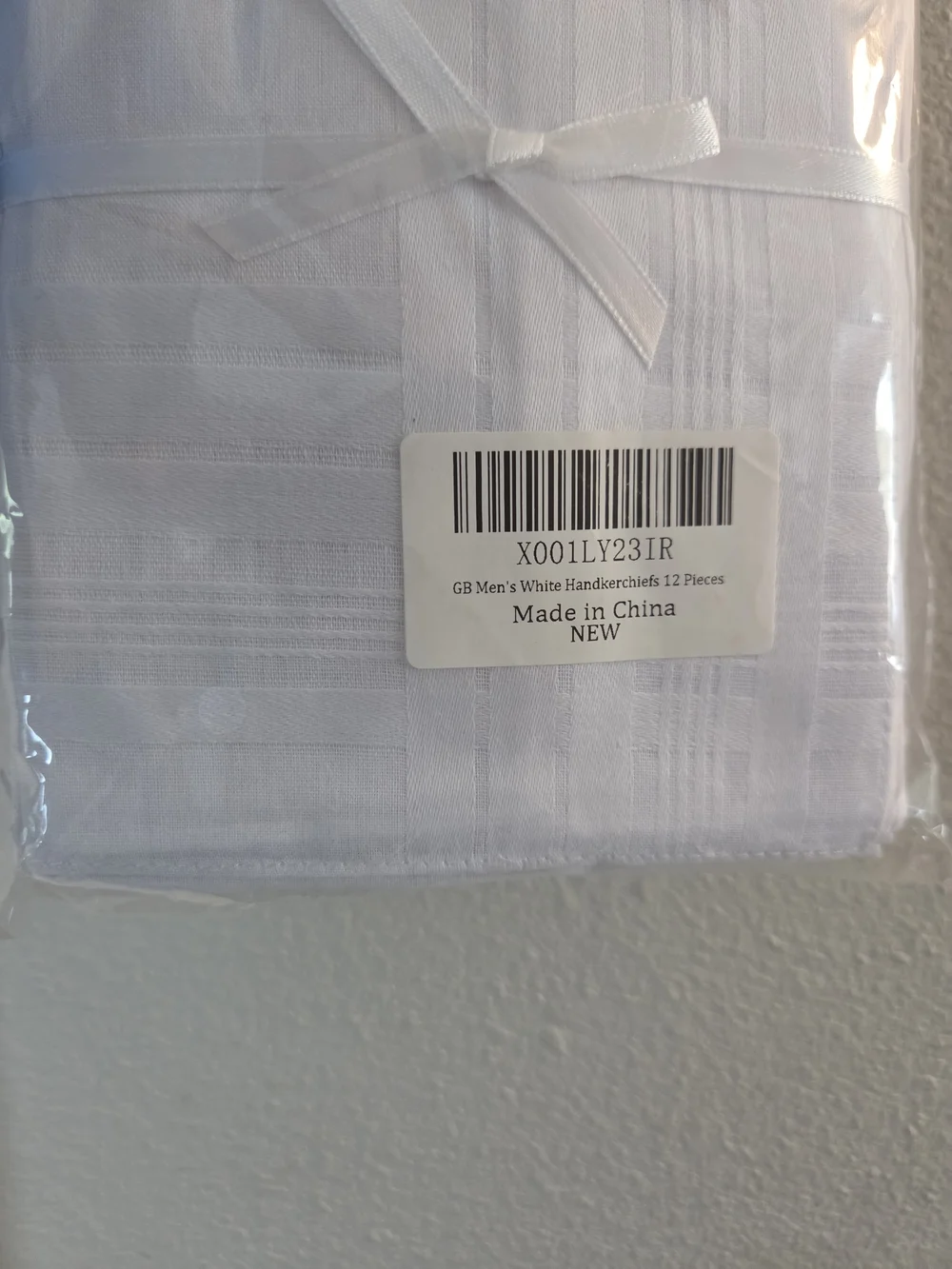 HANDKERCHIEFS...Men's White Cotton Handkerchiefs - Pack of 12